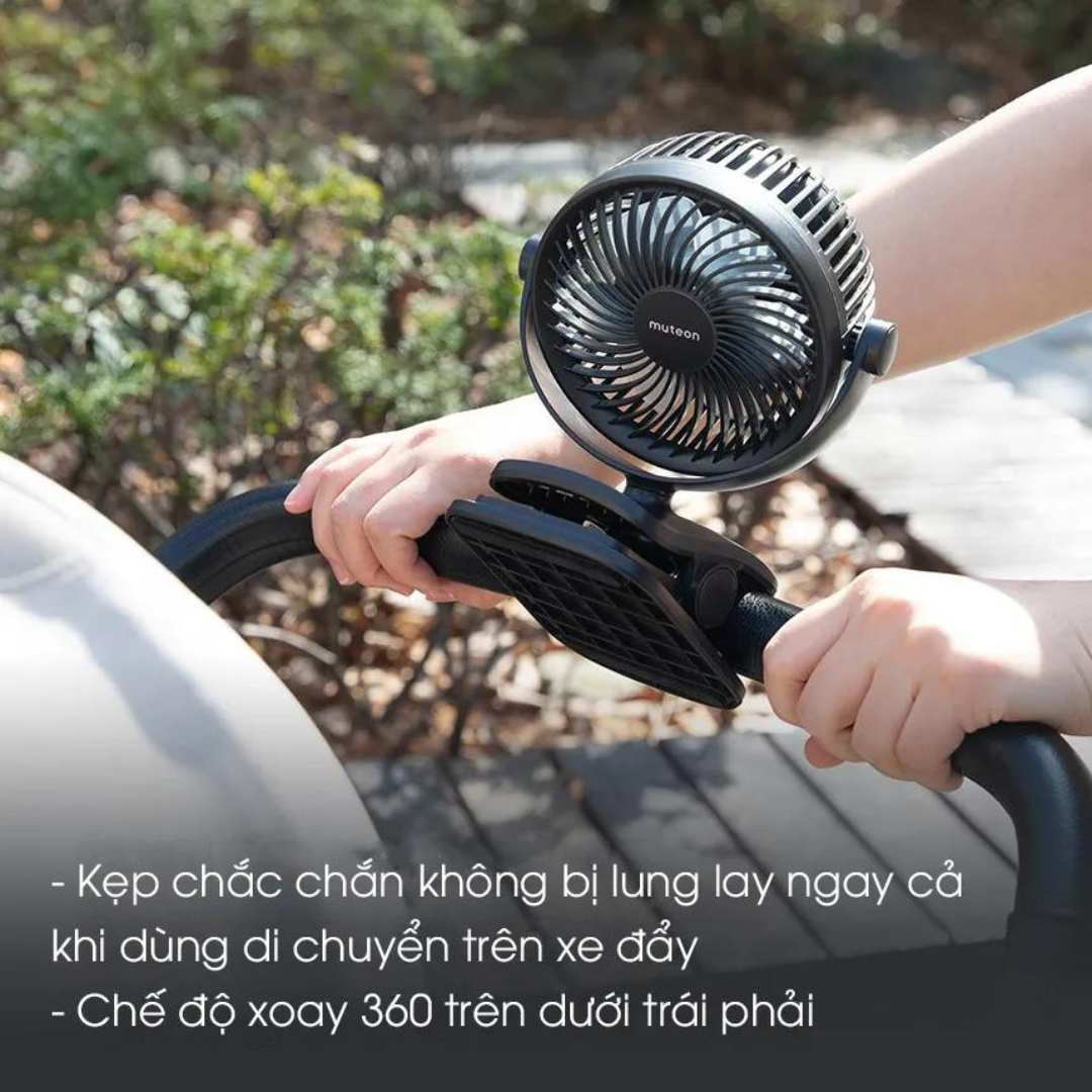  Quạt Kẹp Tích Điện Dono&Dono Phiên Bản Nâng Cấp Muteon 