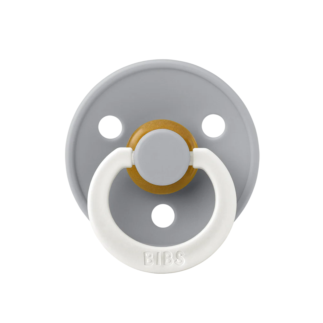  Ty Ngậm Núm Tròn Cao Su Tự Nhiên BIBS Pacifier Colour Latex Size 2 - 6M+ 