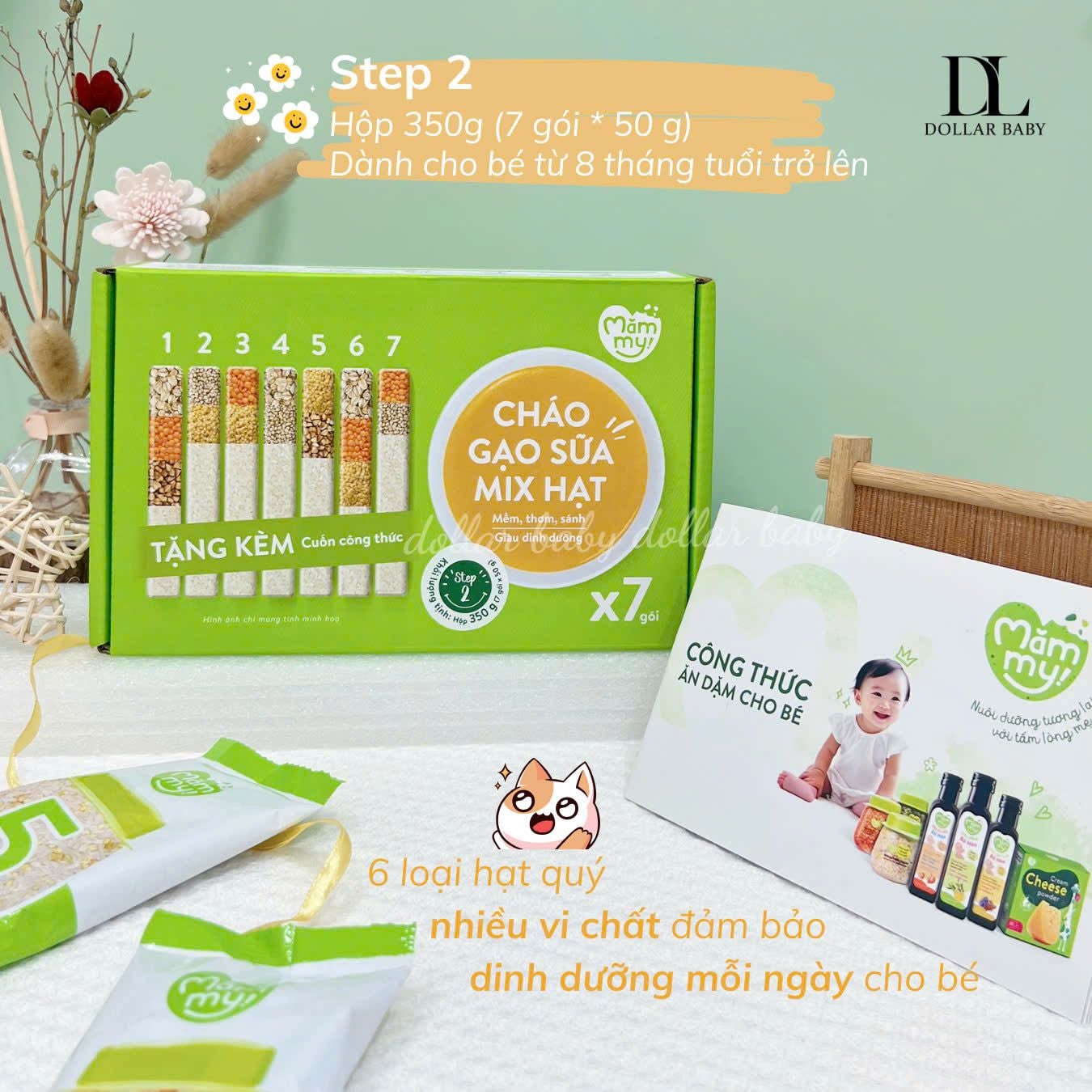  Set cháo gạo sữa mix hạt - MămMy ( set 7 gói ) 