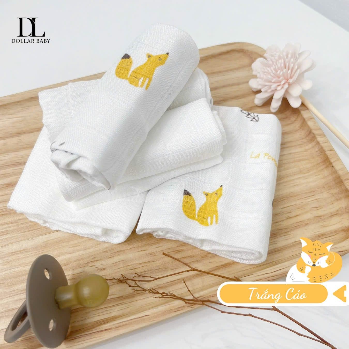 Set 5 Khăn Sữa Sợi Tre Lụa La Pomme Phối Màu ( 30 x 30 ) 