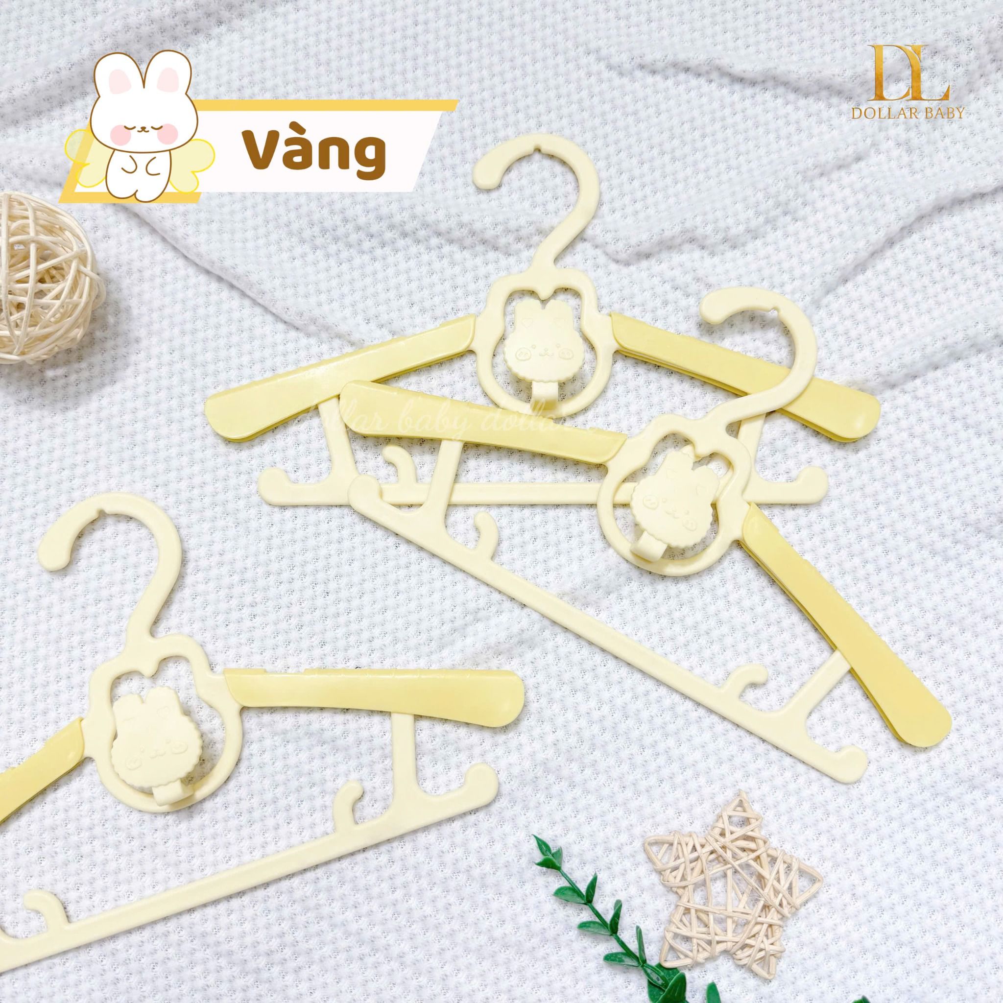  Set 5 móc treo quần áo hình thỏ cho bé 