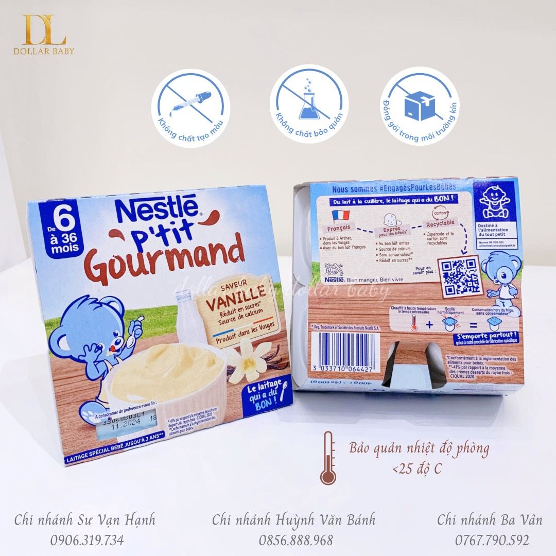  Váng Sữa Nestlé P'tit Gourmand (100g x 4) 