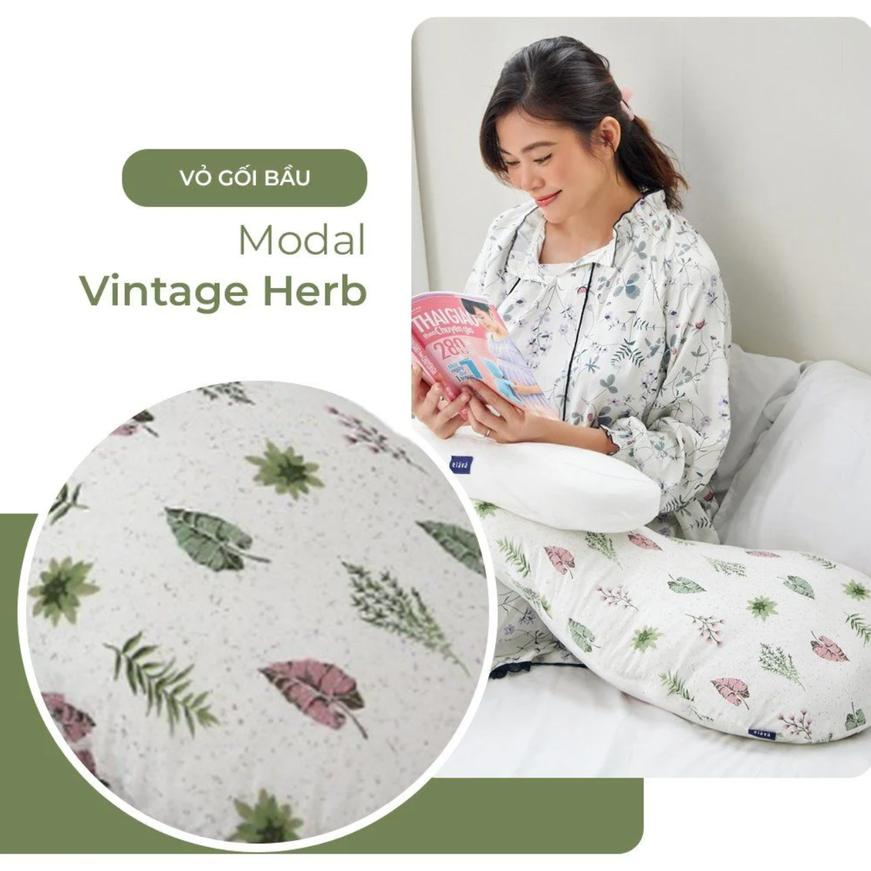  ELAVA - Gối Bầu Đa Năng Chữ H 