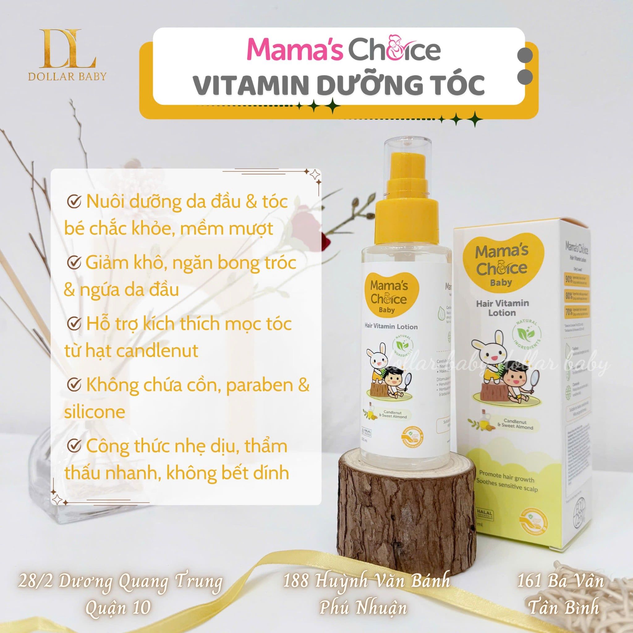  Tinh chất vitamin dưỡng tóc cho bé Mama's Choice 