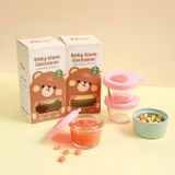  MISAN - Set 3 hũ thủy tinh tròn trữ thức ăn 230ml 