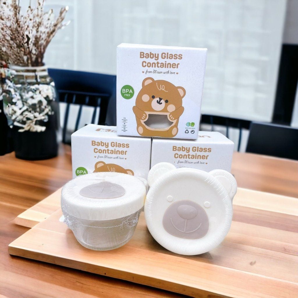  MISAN - Set 3 hũ thủy tinh tròn trữ thức ăn 230ml 