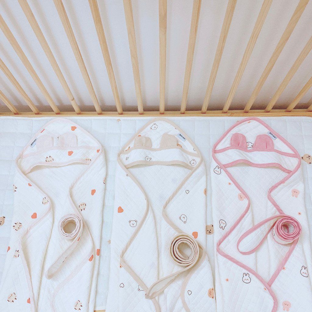  Ủ Choàng Xô 3 Lớp MONONA JOONEE 80x80cm 