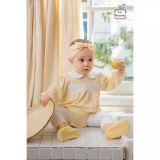  Bộ Bodychip dài tay kèm quần La Pomme phối ren xinh xắn 