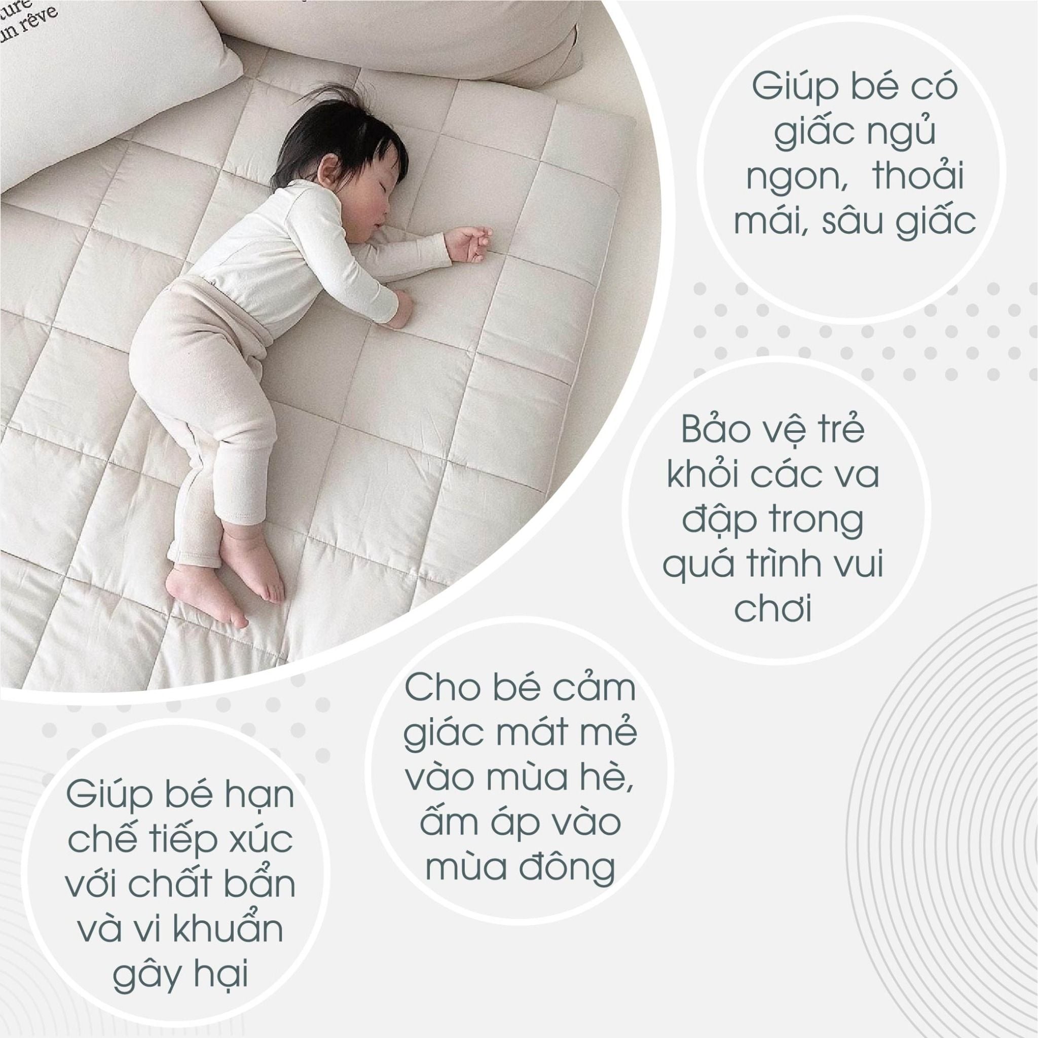  Thảm Modal Baby Dono & Dono - 100cm * 145cm , dày 5cm 