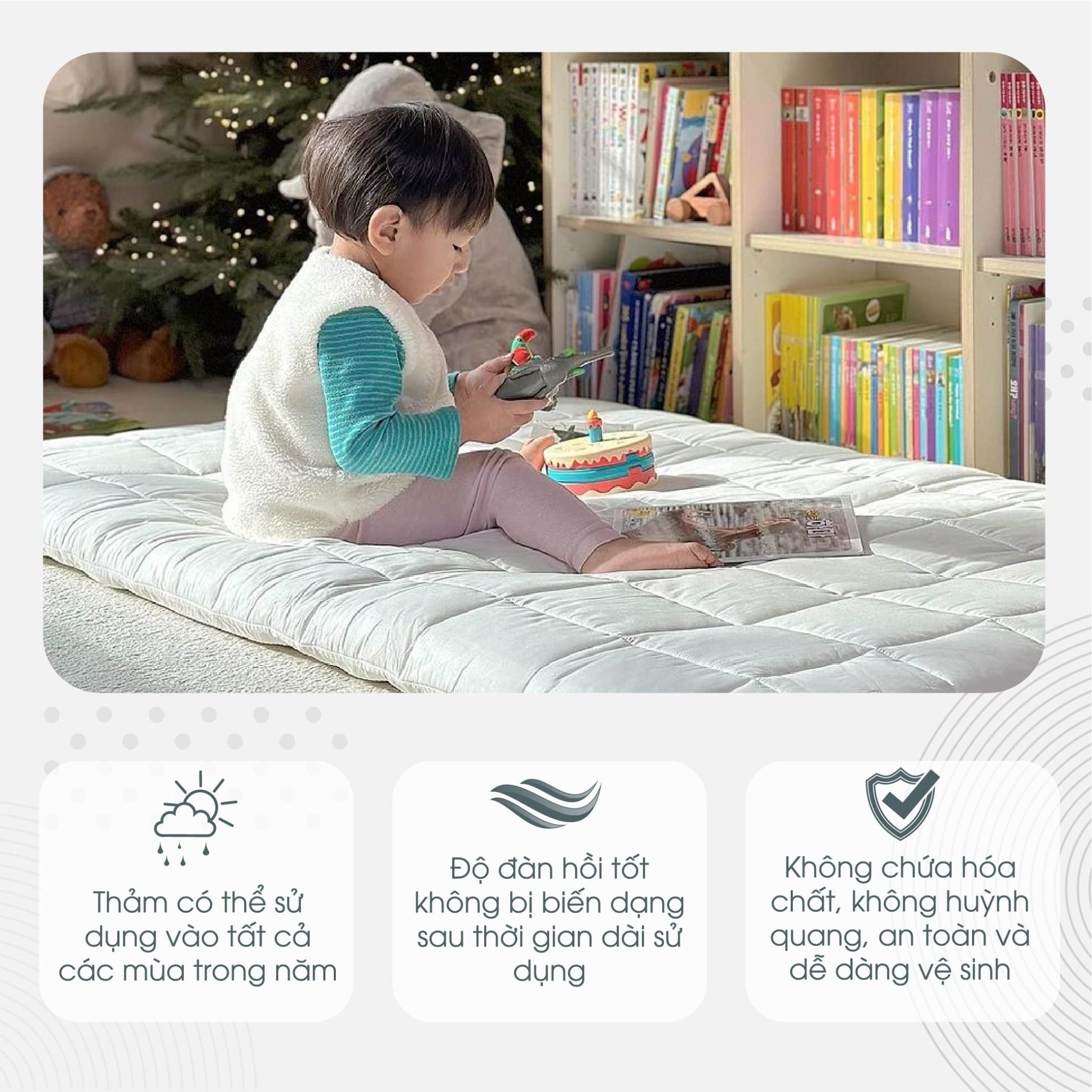  Thảm Modal Baby Dono & Dono - 100cm * 145cm , dày 5cm 