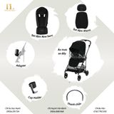  Xe Đẩy Cybex Melio 3 (Carbon Frame) -  Full phụ kiện ( áo mưa + 2 set đệm + 1 cup ) 