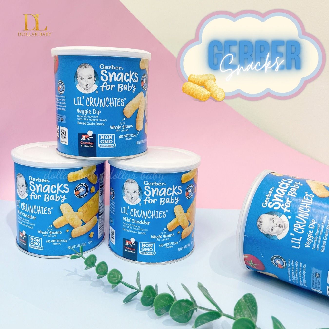 Bánh Ăn Dặm GERBER LIL CRUNCHIES ( 8M ) 