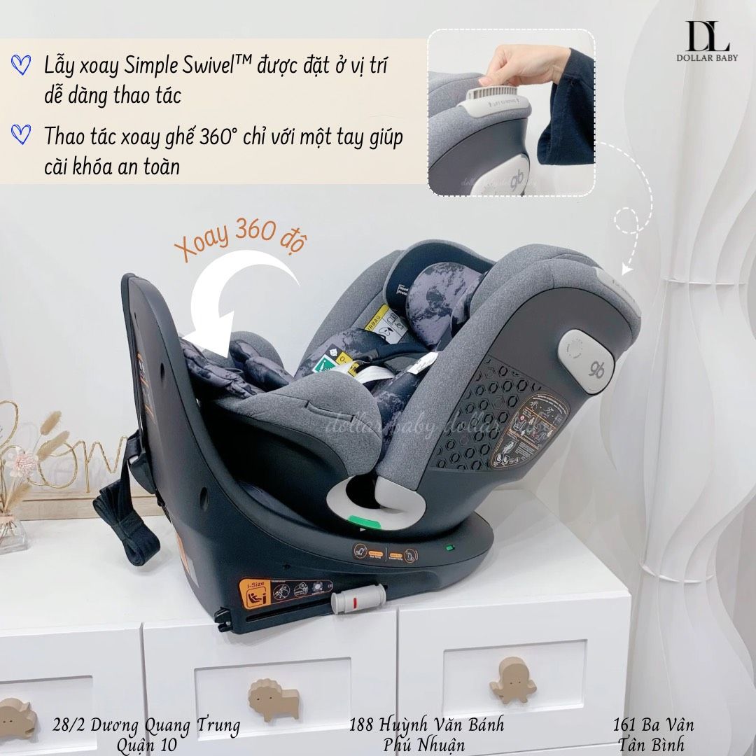  Ghế Ngồi Ô Tô GB Unari Stage 0+1/2/3 (từ 0-12 tuổi) 