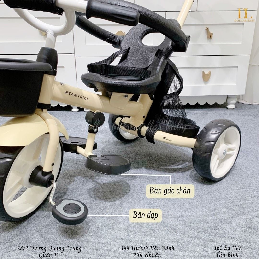  Xe Đẩy - Đạp 3 Bánh Gấp Gọn - SAMTRIKE 