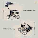 Xe Đẩy - Đạp 3 Bánh Gấp Gọn - SAMTRIKE 
