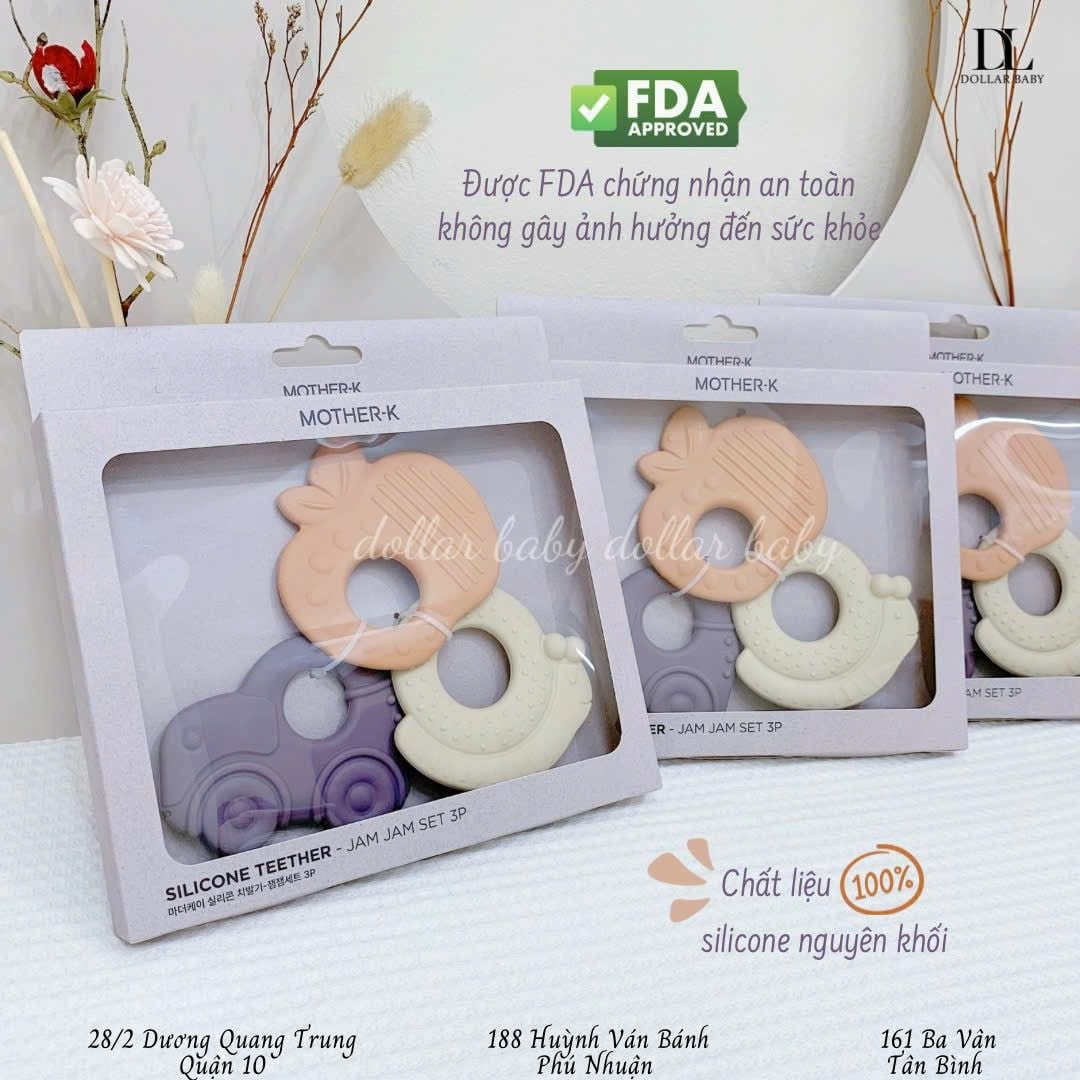  Bộ Gặm Nướu Silicone Mother K Jam Jam 
