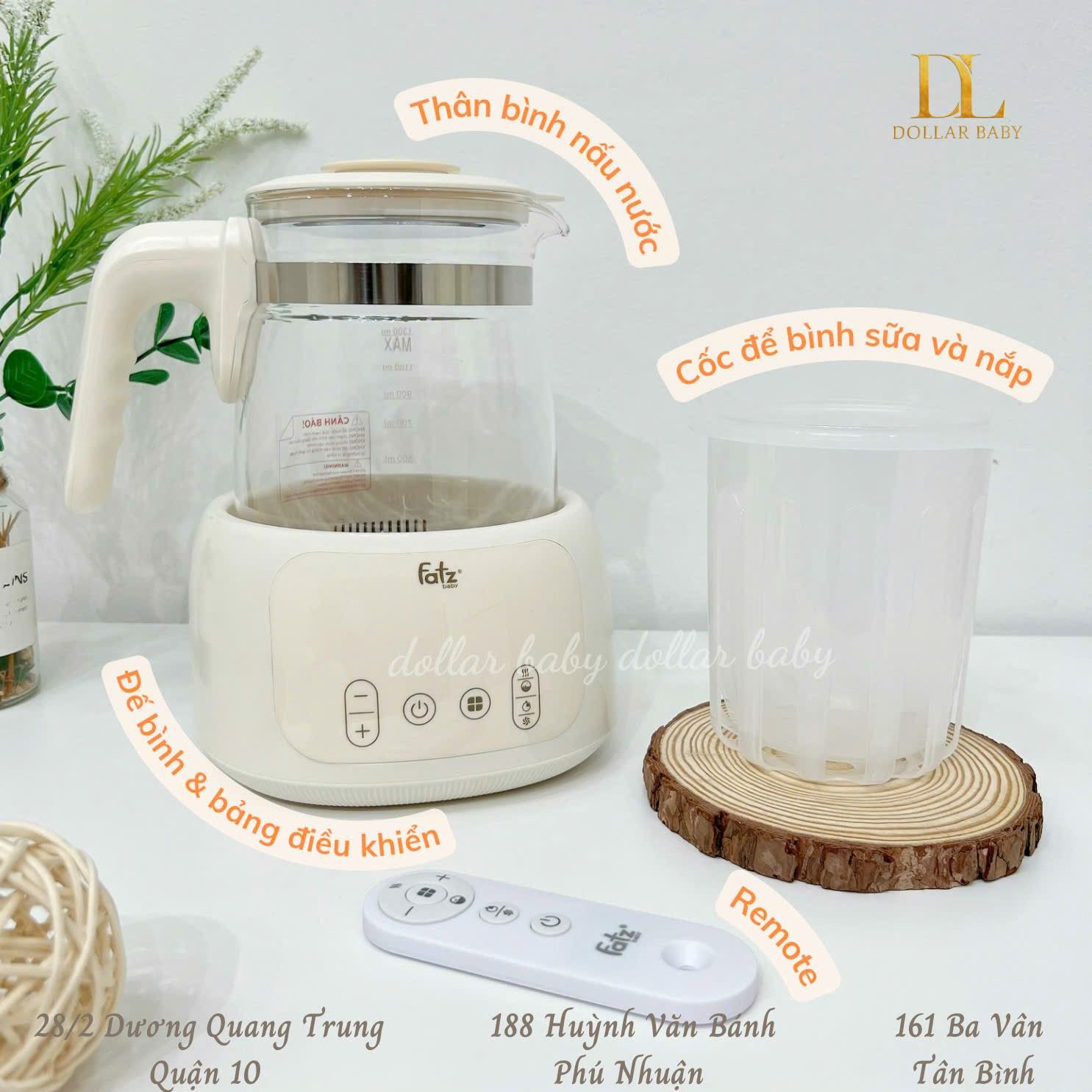  FATZ BABY - Bình Đun Và Hâm Nước Điều Khiển Từ Xa - Quick 16 Plus 
