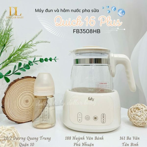  FATZ BABY - Bình Đun Và Hâm Nước Điều Khiển Từ Xa - Quick 16 Plus 