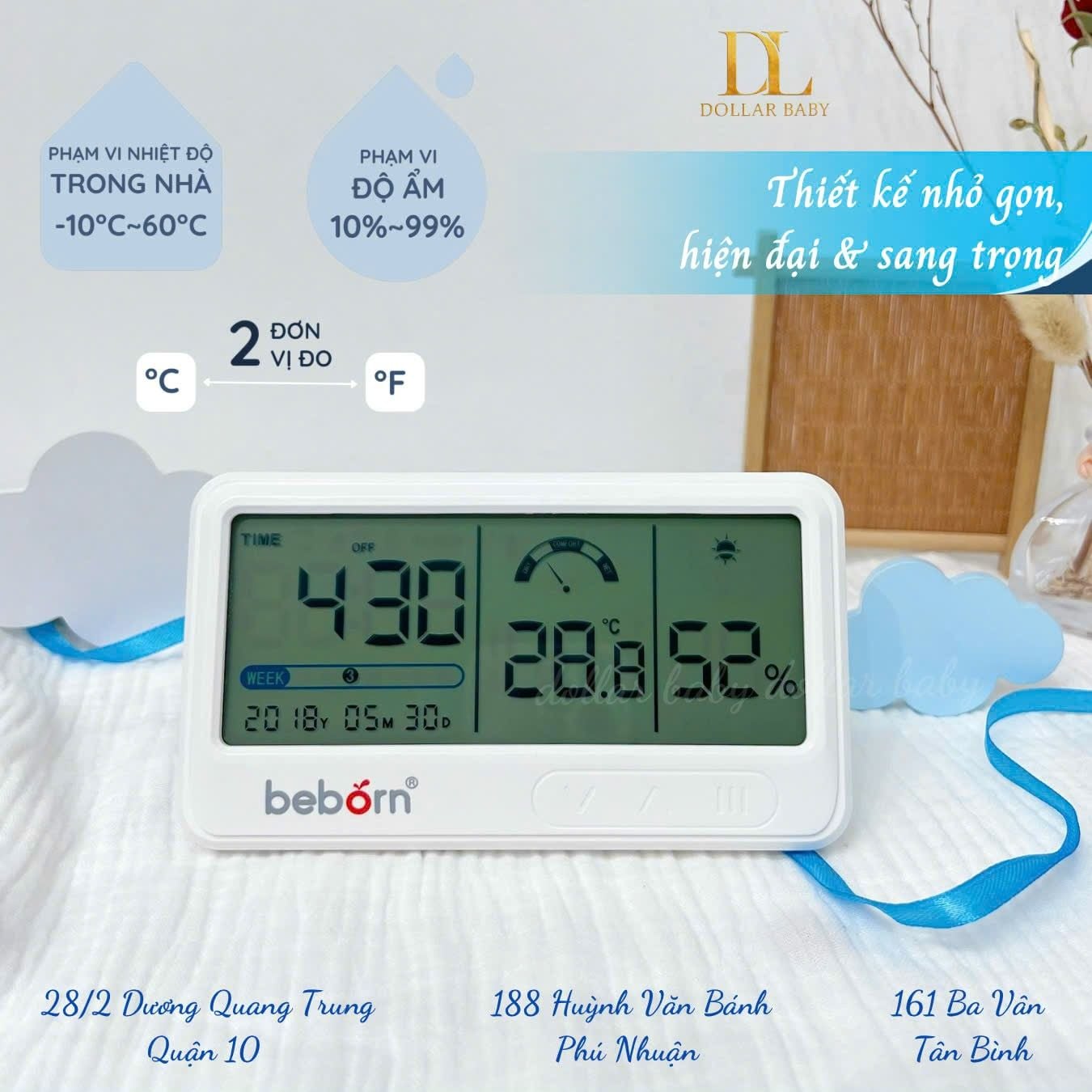  Nhiệt kế độ ẩm đa năng Beborn - Sensi 1 