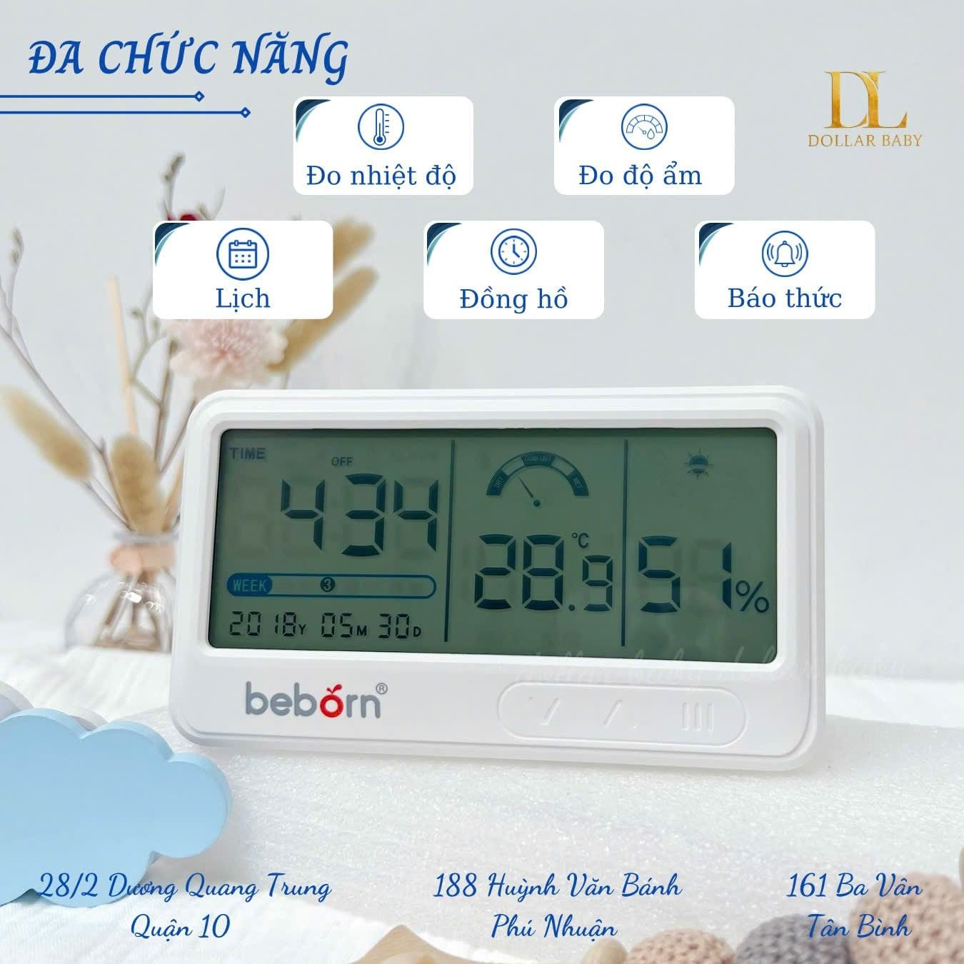  Nhiệt kế độ ẩm đa năng Beborn - Sensi 1 