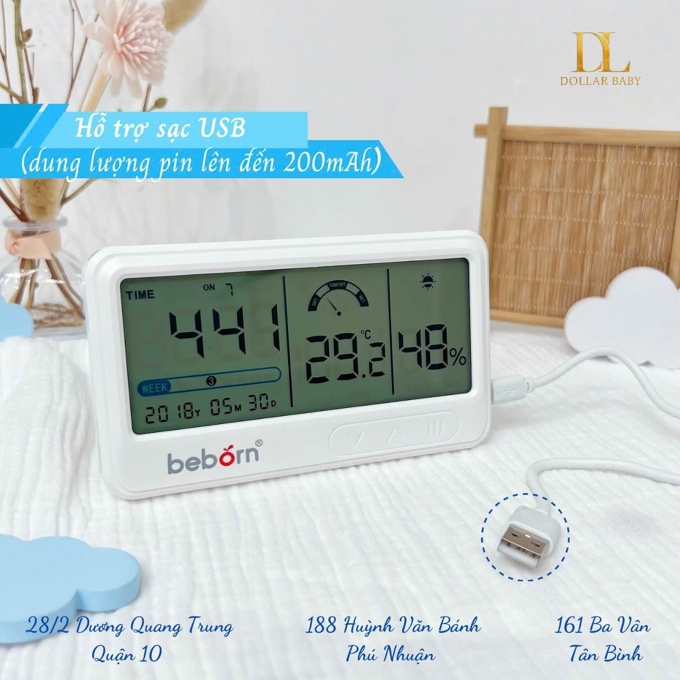  Nhiệt kế độ ẩm đa năng Beborn - Sensi 1 