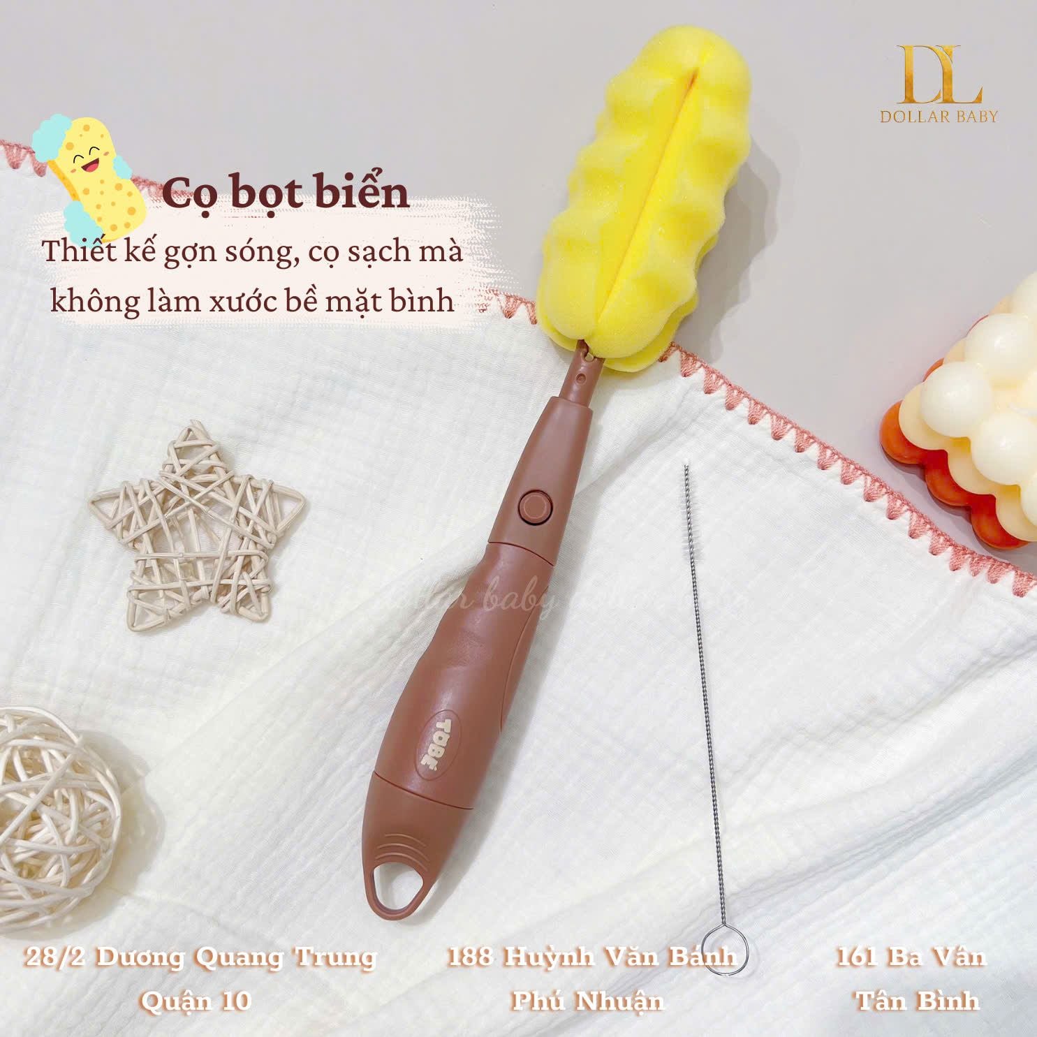  Cọ Bình Sữa Silicone - Tobe 