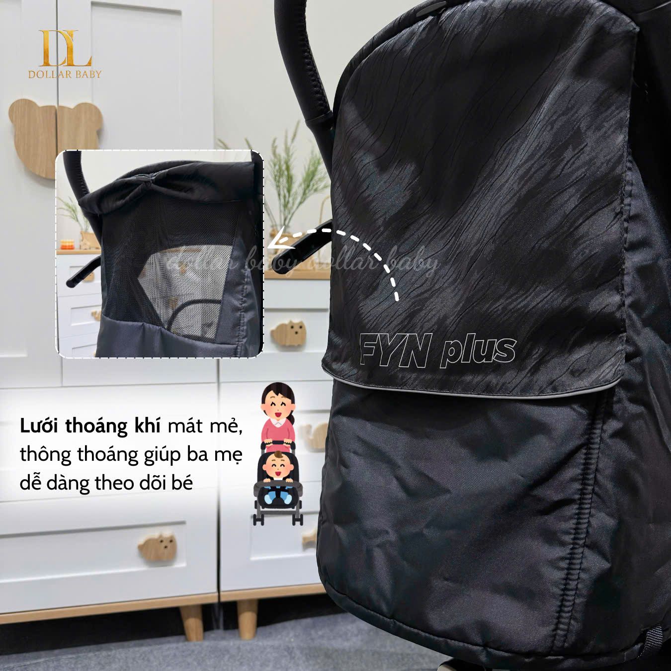  Xe Đẩy Gấp Gọn Siêu Nhẹ GB Fyn Plus Khung Carbon Siêu Nhẹ 