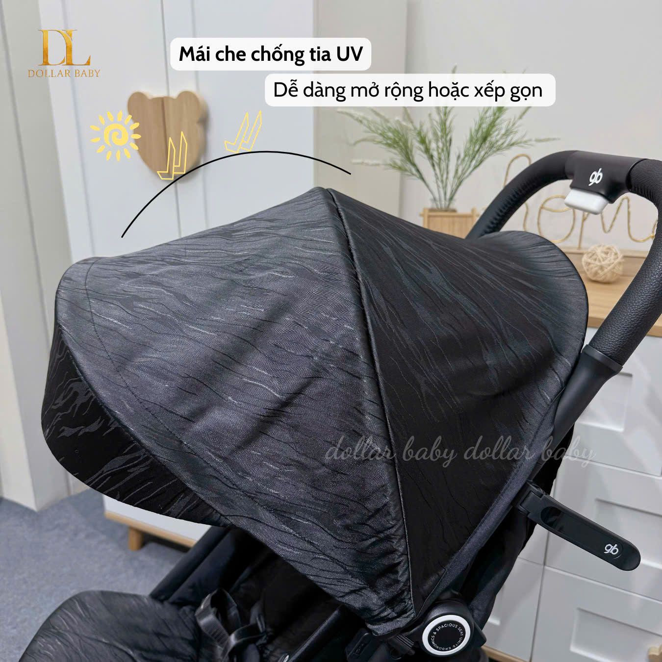  Xe Đẩy Gấp Gọn Siêu Nhẹ GB Fyn Plus Khung Carbon Siêu Nhẹ 