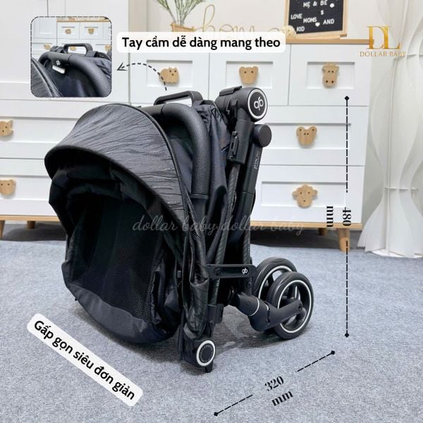  Xe Đẩy Gấp Gọn Siêu Nhẹ GB Fyn Plus Khung Carbon Siêu Nhẹ 