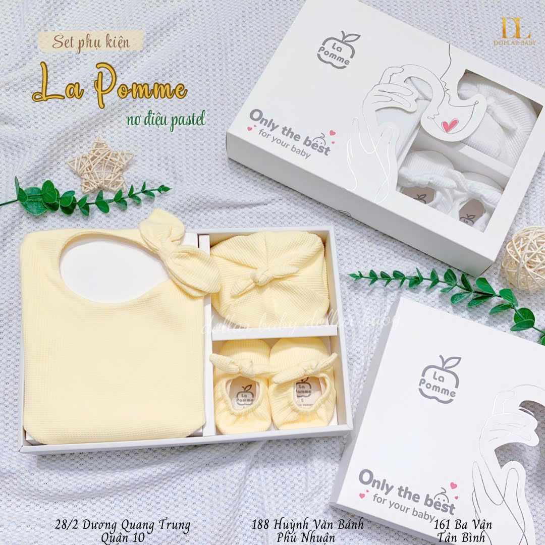  Set phụ kiện La Pomme nơ điệu pastel 