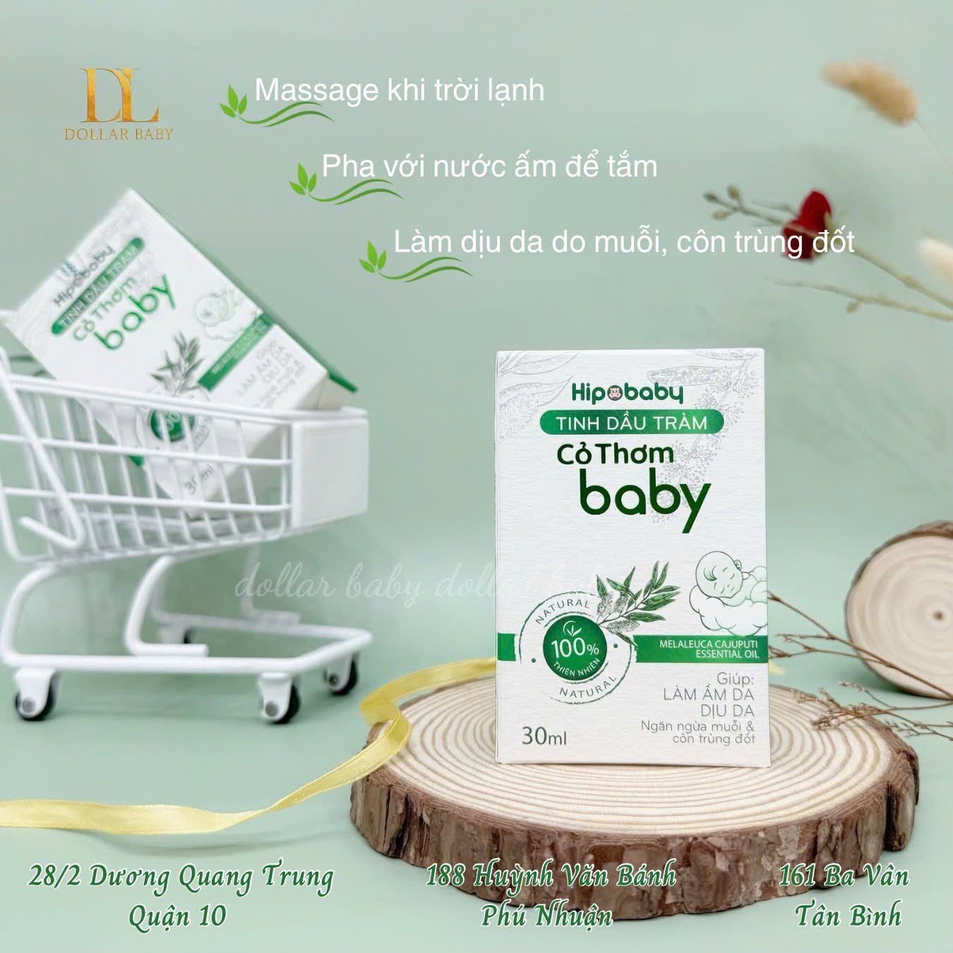  Tinh Dầu Tràm Cỏ Thơm Hipobaby 30ml 