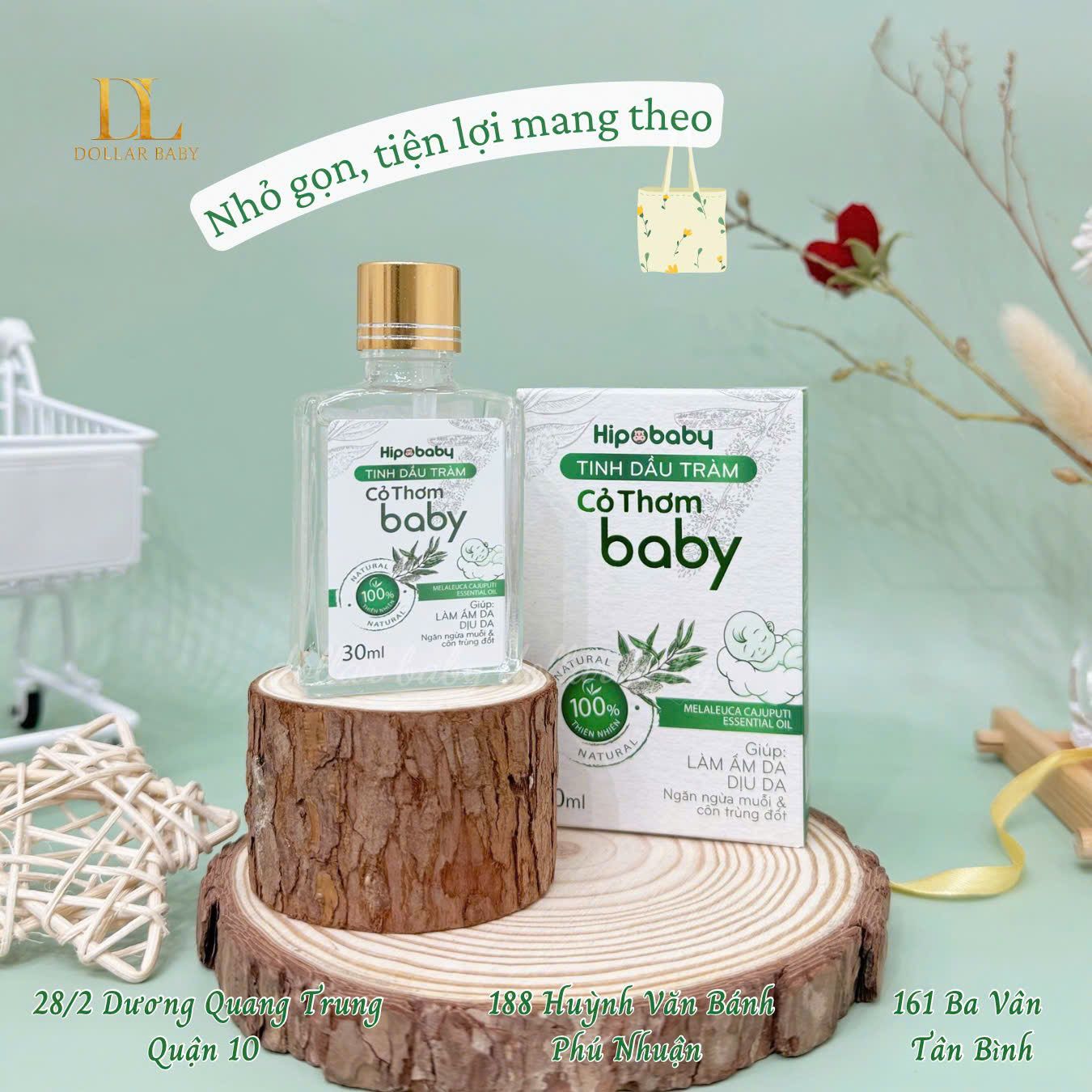  Tinh Dầu Tràm Cỏ Thơm Hipobaby 30ml 