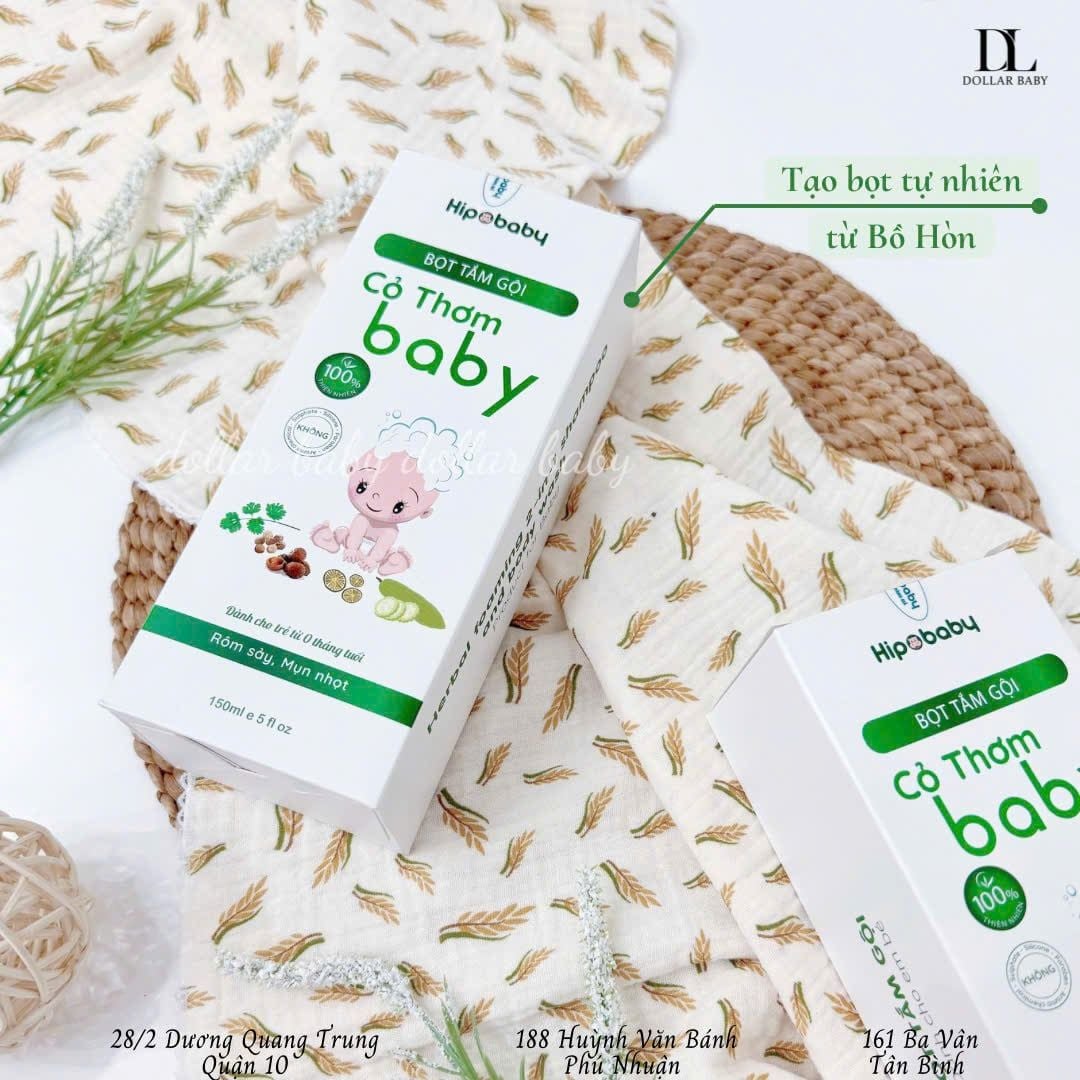  Bọt Tắm Gội Cỏ Thơm 150ml  Hipobaby 