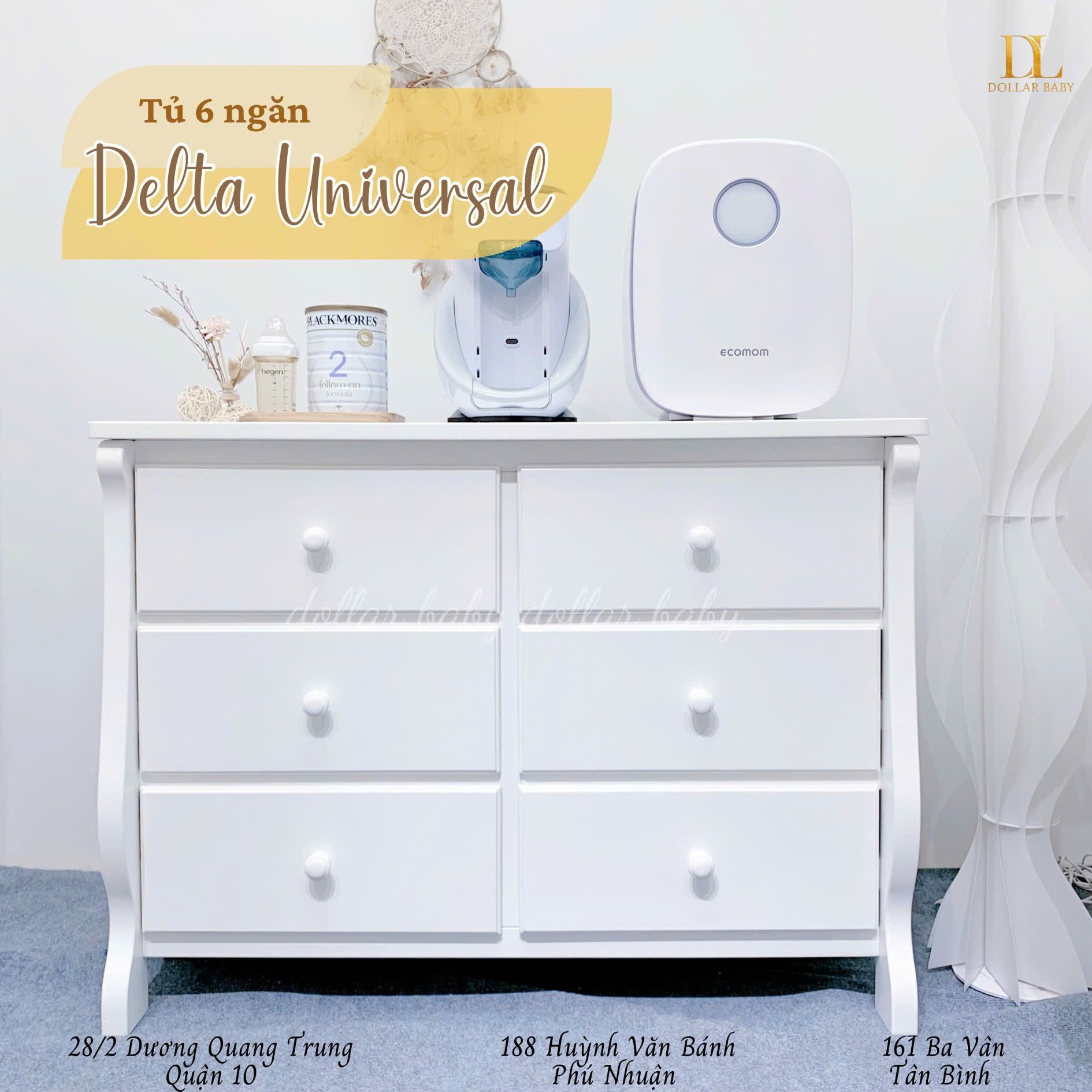  Tủ Gỗ Đựng Quần Áo Cho Bé Delta Universal 