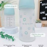  Bình Sữa Moyuum - Thuỷ Tinh Bọc Silicon 
