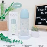  Bình Sữa Moyuum - Thuỷ Tinh Bọc Silicon 