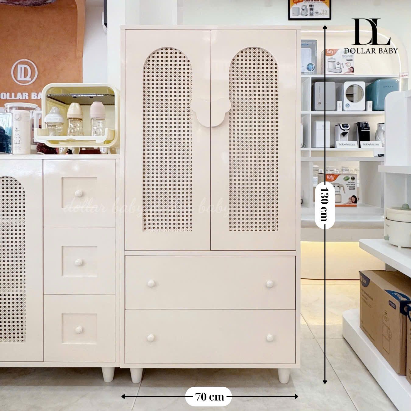  Tủ Gỗ Cánh Mây Tay Nắm Gấu 