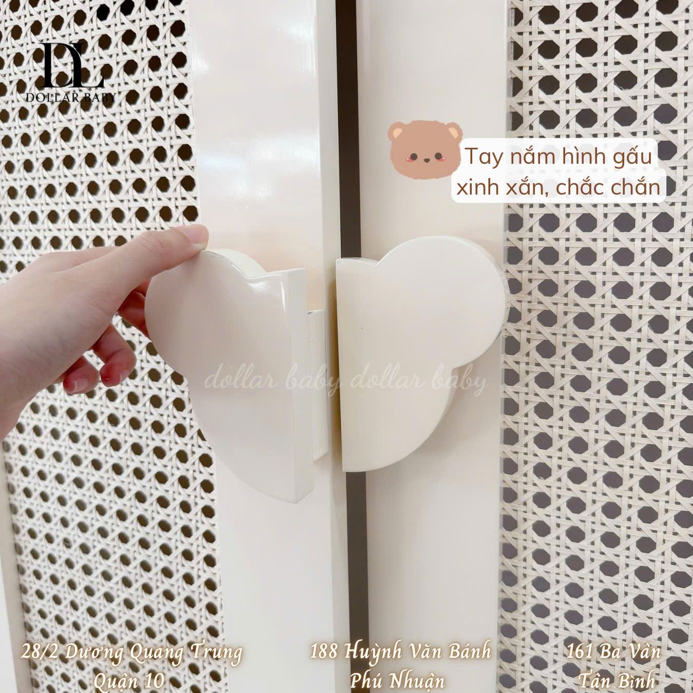  Tủ Gỗ Cánh Mây Tay Nắm Gấu 