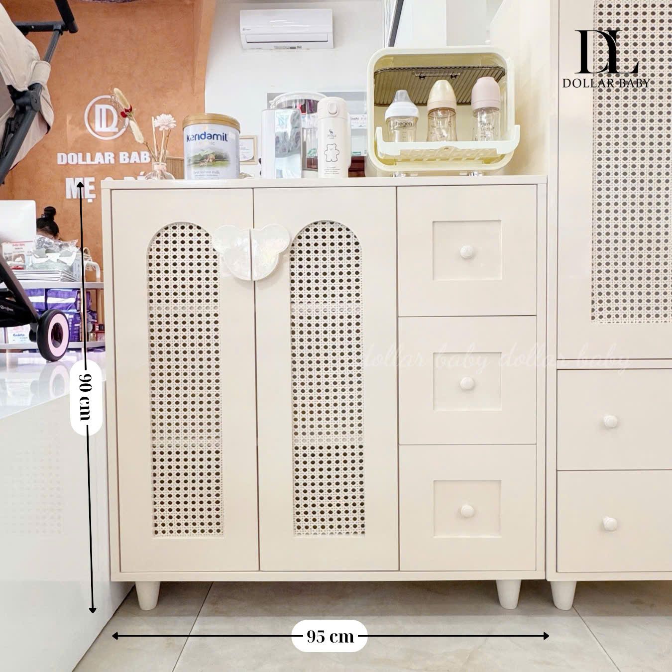  Tủ Gỗ Cánh Mây Tay Nắm Gấu 