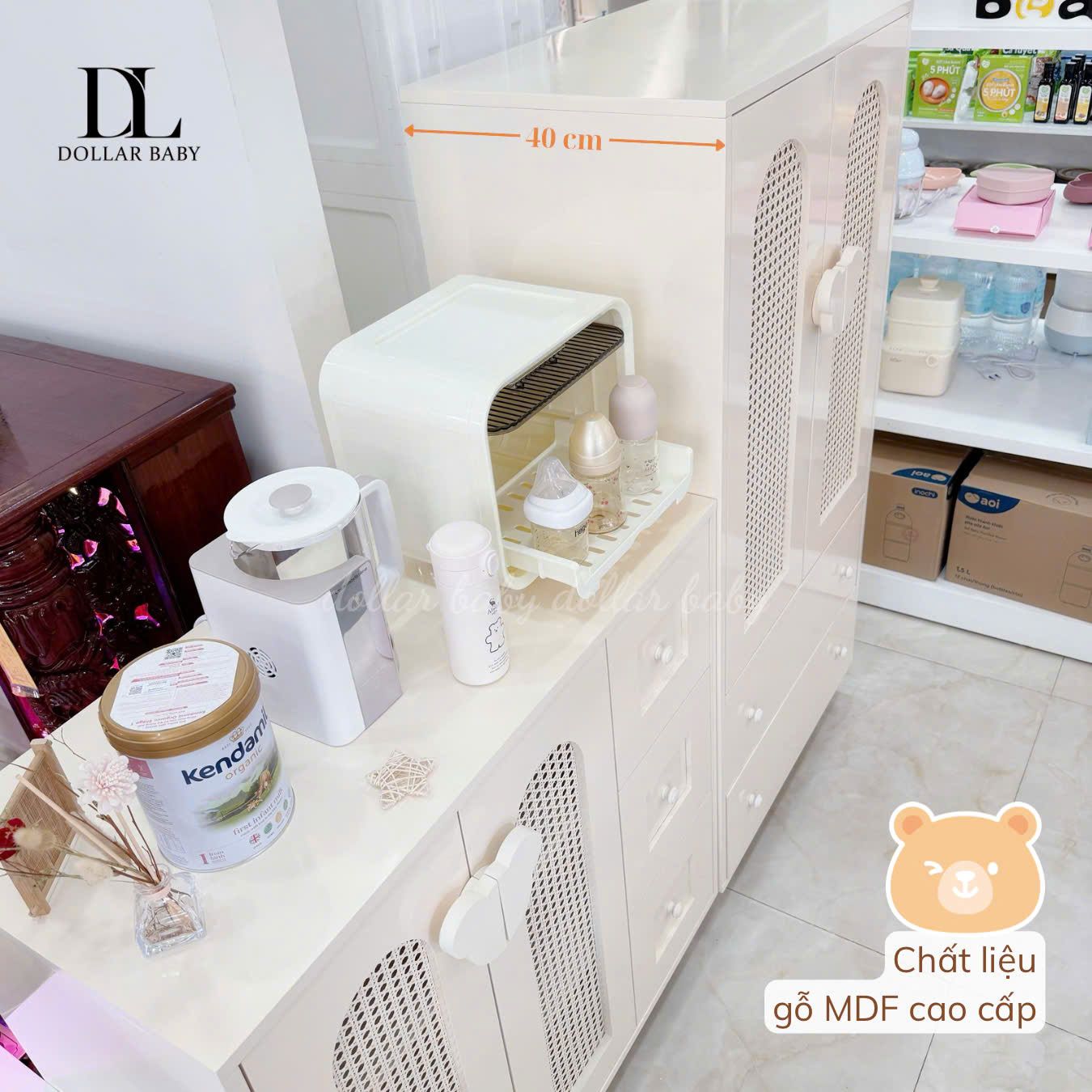  Tủ Gỗ Cánh Mây Tay Nắm Gấu 