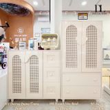  Tủ Gỗ Cánh Mây Tay Nắm Gấu 