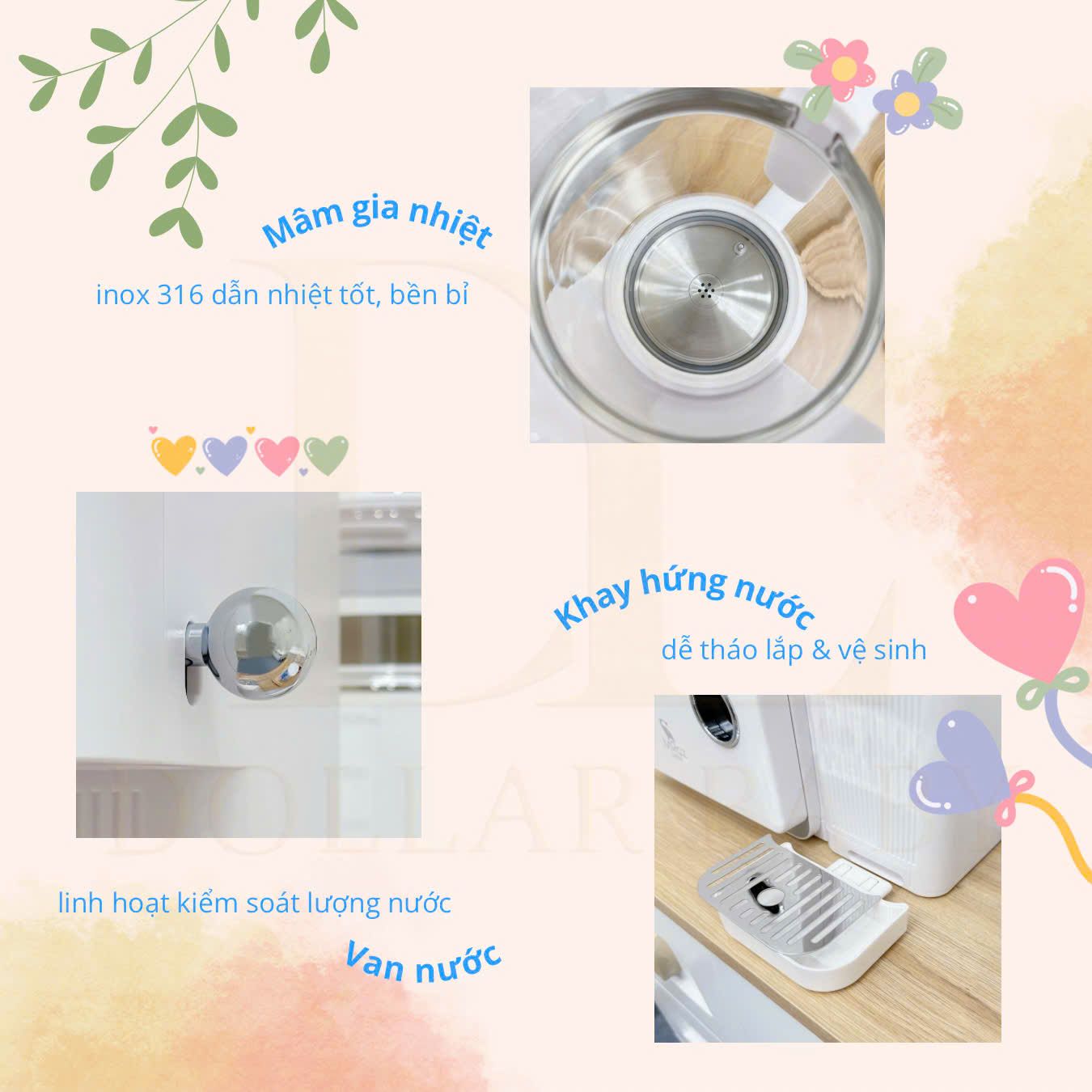  MOAZ BÉBÉ - Máy đa năng tiệt trùng sấy khô UVC và đun nước - MB104 