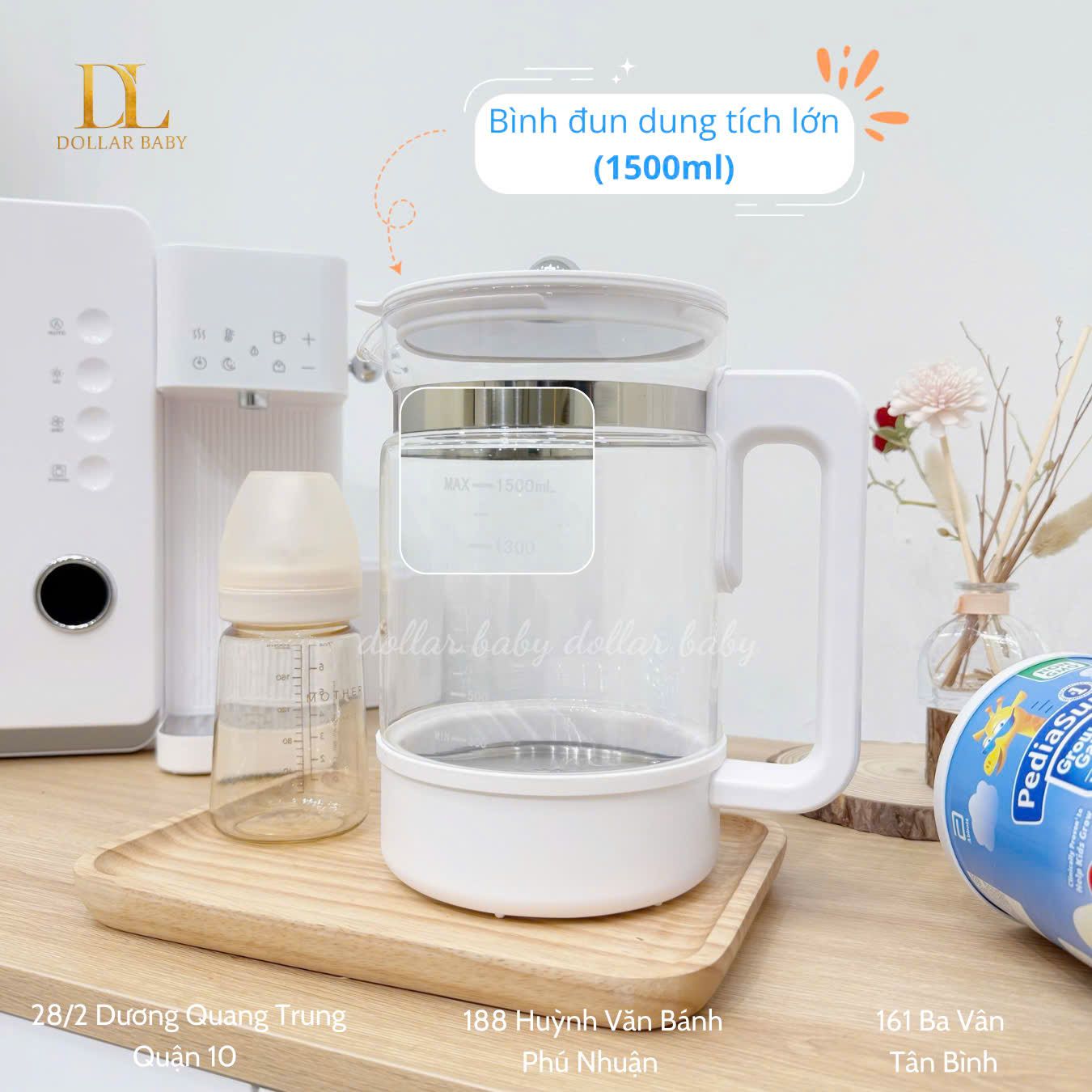  MOAZ BÉBÉ - Máy đa năng tiệt trùng sấy khô UVC và đun nước - MB104 