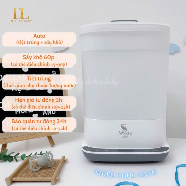  MOAZ BÉBÉ - Máy tiệt trùng hơi nước và sấy khô - MB101 