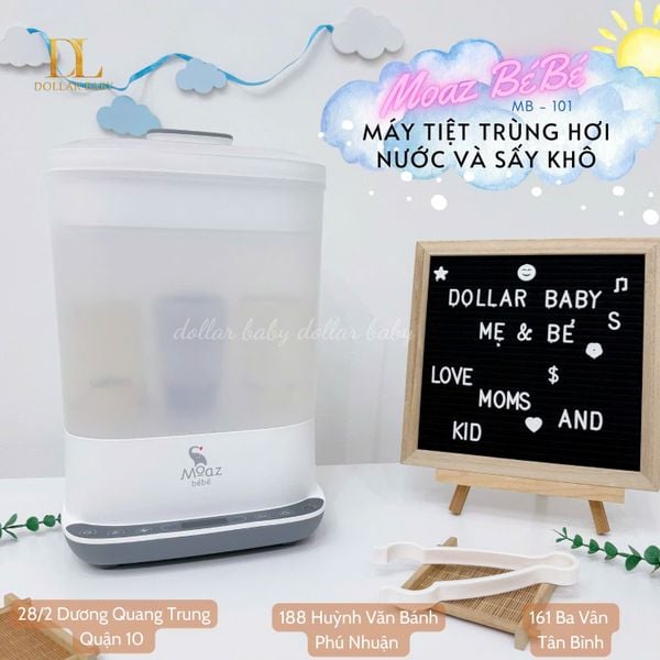  MOAZ BÉBÉ - Máy tiệt trùng hơi nước và sấy khô - MB101 