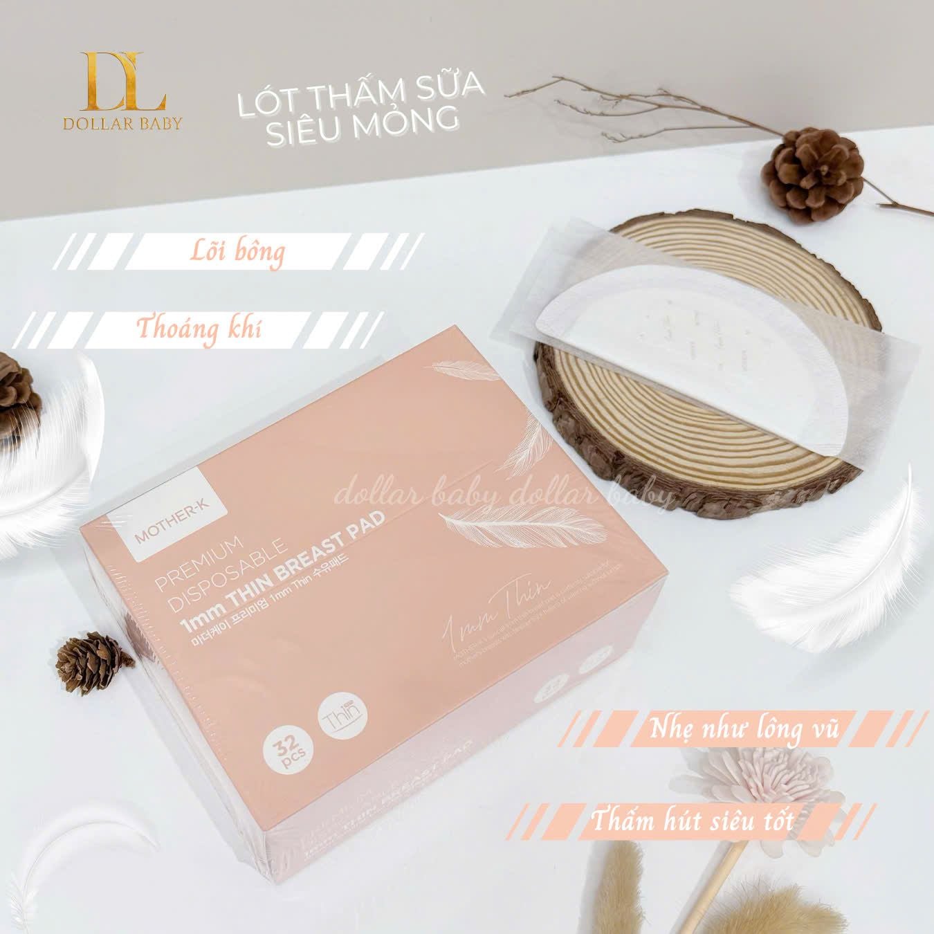  Lót Thấm Sữa Siêu Mỏng Cao Cấp Mother-K 