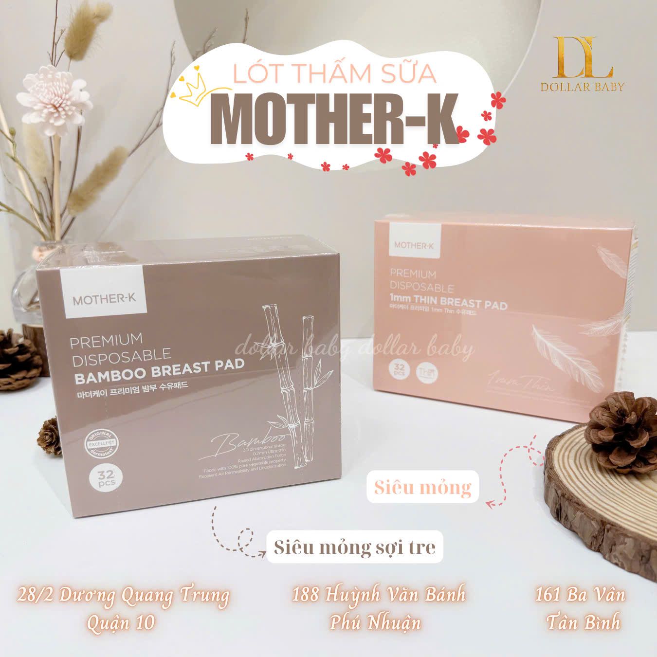  Lót Thấm Sữa Siêu Mỏng Cao Cấp Mother-K 