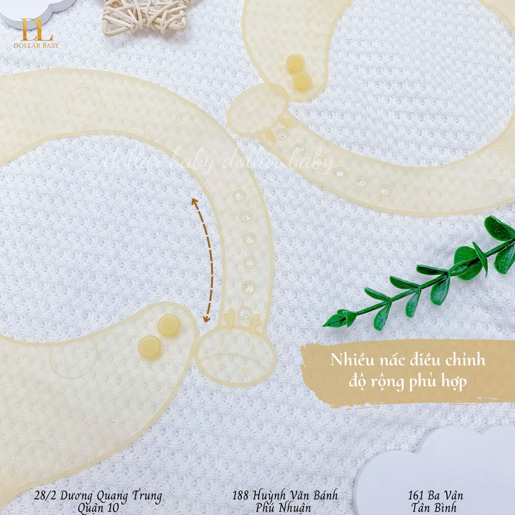  Yếm Ăn Dặm Có Máng Silicone Cho Bé Aibedo 