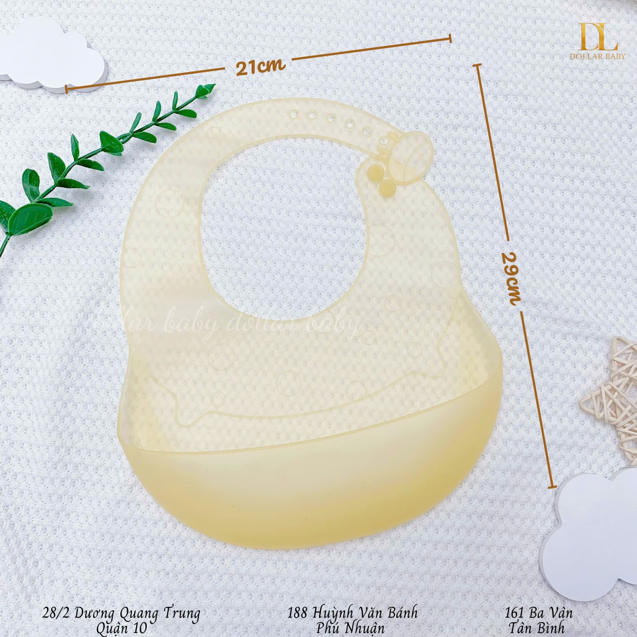  Yếm Ăn Dặm Có Máng Silicone Cho Bé Aibedo 