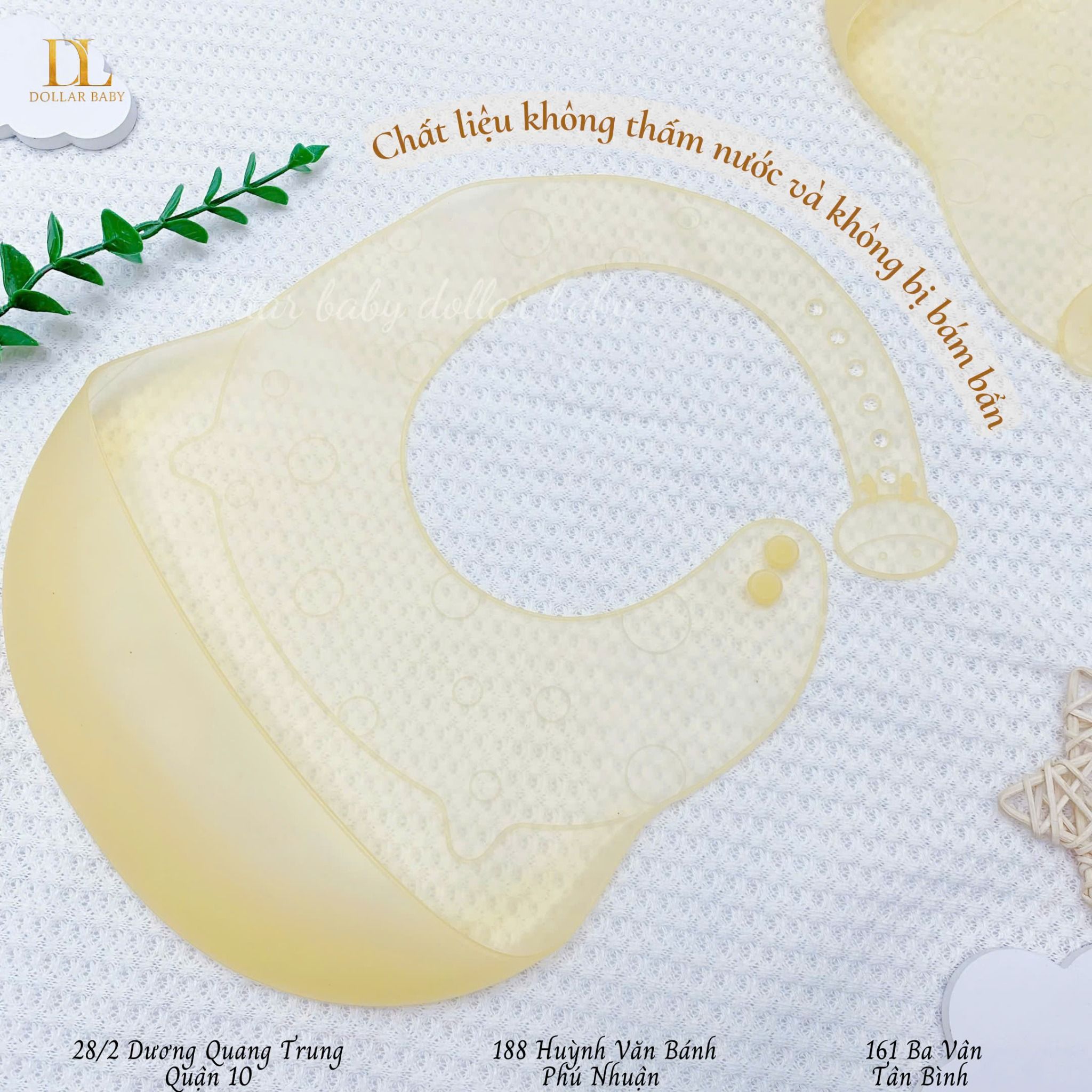  Yếm Ăn Dặm Có Máng Silicone Cho Bé Aibedo 